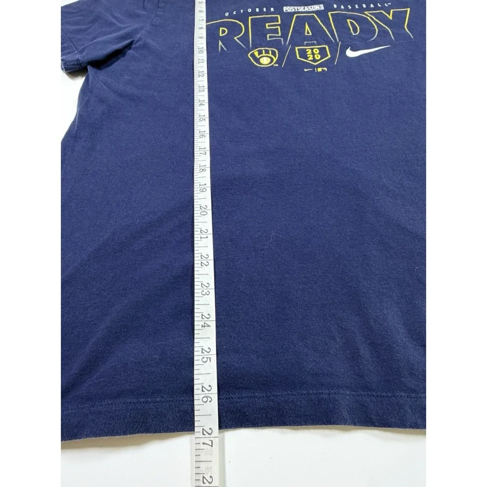 Nike Baseball MLB Milwaukee Brewers Size Large Shirt 2020 Post Season Ready